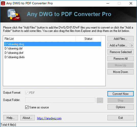 DWG to PDF Converter Pro 2010.11.6