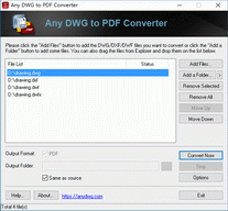 DWG to PDF Converter 2011.2 Screenshot