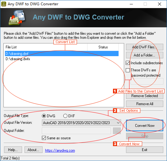 any dwf to dwg converter