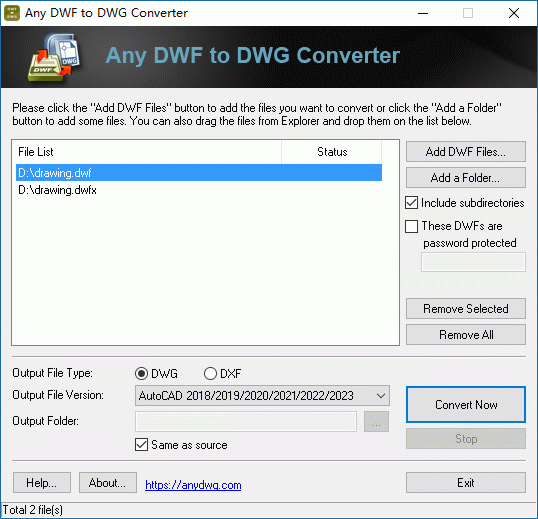 Any DWF to DWG Converter software