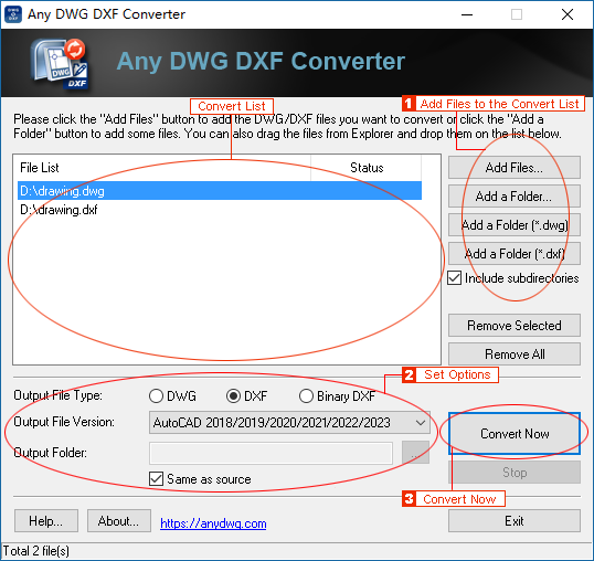 any dwg dxf converter