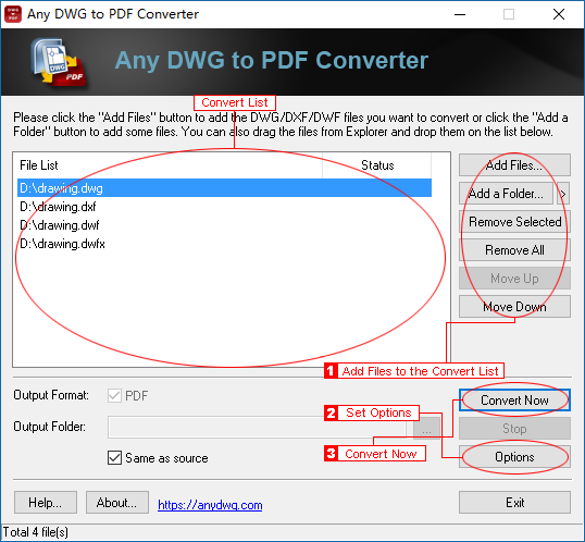 How to convert DWG to PDF (DXF to PDF)