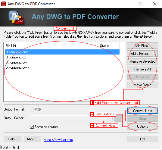 convert autocad file to pdf