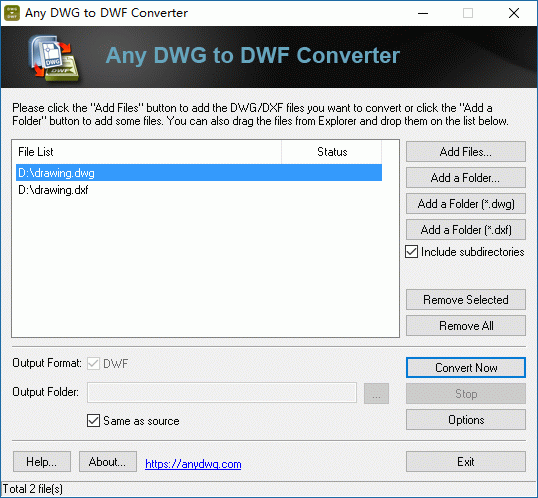 DWG to DWF Converter 2011.3 software