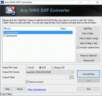 DWG to DXF Converter 2011.7 software